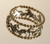 set of galloping horse wedding rings