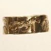 Carved galloping horse ring